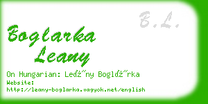 boglarka leany business card